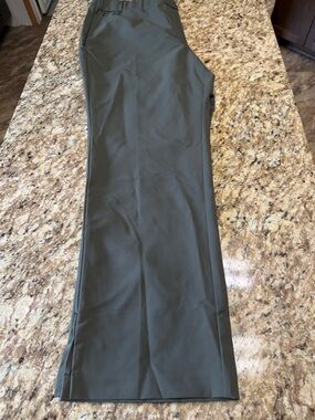 Lane Bryant Olive Green Straight-Leg Dress Pants